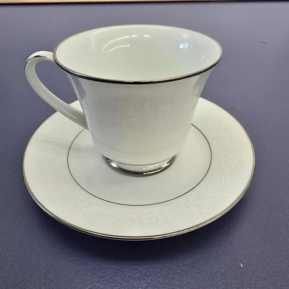 NORITAKE Rainer 6909 Cups & Saucers Set of 4 Vintage Tea Coffee Vintage